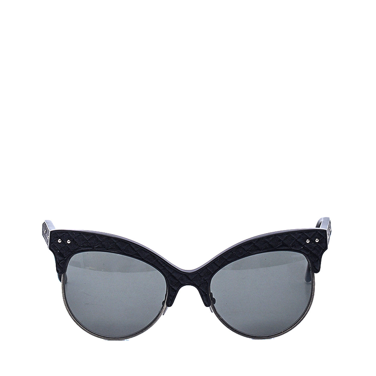 Bottega Veneta -Cat Eye Ruthenium Silver Toned Sunglasses